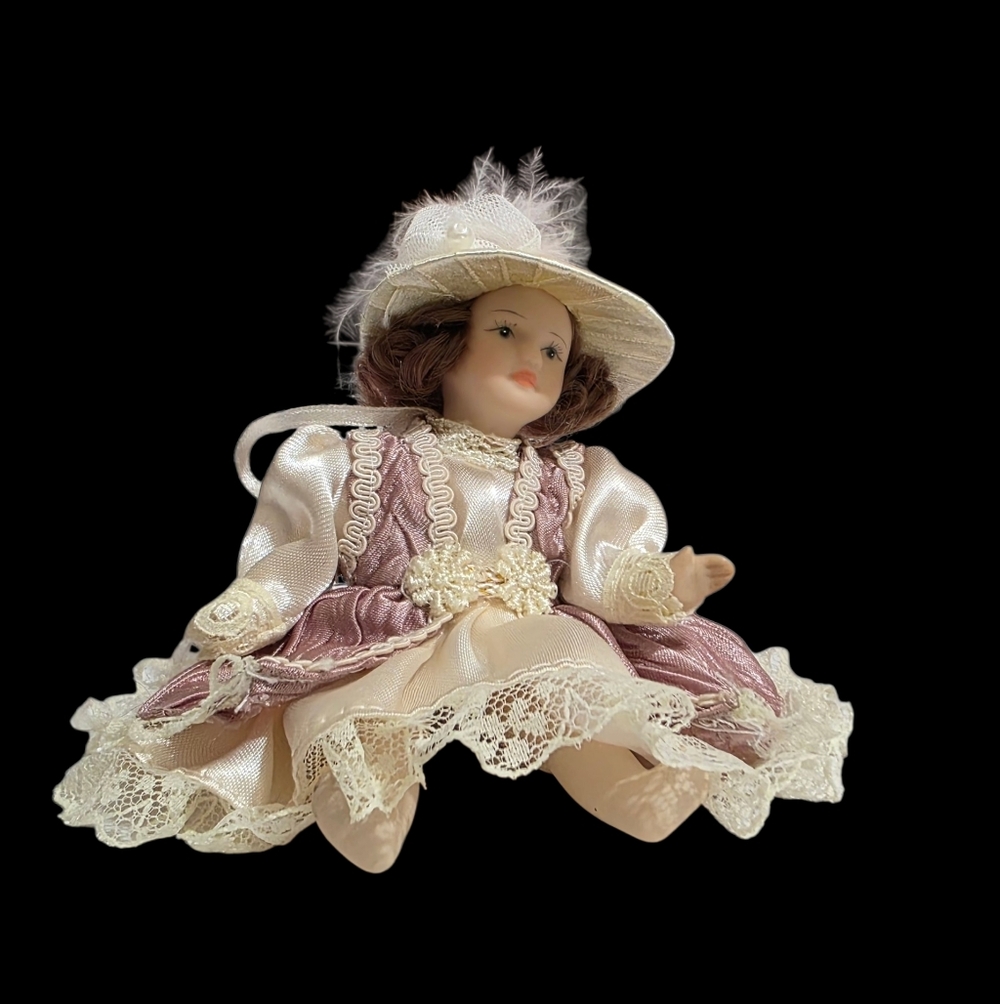 pixie collection by wil cor 5"  Victorian little girl doll.